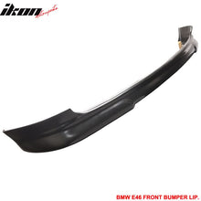 Load image into Gallery viewer, 1999-2003 BMW E46 3 Series H Style Unpainted Black Front Bumper Lip PU