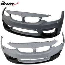 Load image into Gallery viewer, 2015-2020 BMW F80 M3 F82 M4 P Style Black Front Bumper Lip 3PC PP