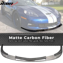 Load image into Gallery viewer, 2005-2013 Chevy Corvette C6 Z06 ZR1 Carbon Fiber Front Bumper Lip CF