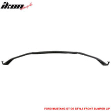 Load image into Gallery viewer, 2015-2017 Ford Mustang P Style Unpainted Black Front Bumper Lip PU