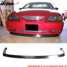 Load image into Gallery viewer, 1994-1998 Ford Mustang GT Style Unpainted Black Front Bumper Lip PU