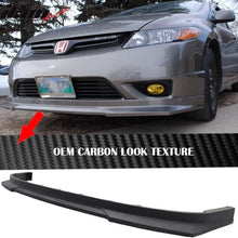 Load image into Gallery viewer, 2006-2008 Honda Civic HC1 Matte Black Carbon Texture Front Bumper Lip