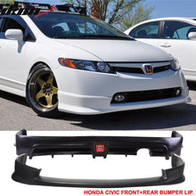 Load image into Gallery viewer, Fits 06-08 Civic HF-P PU Front&amp;Rear Bumper Lip Spoiler&amp;Brake Lamp