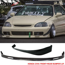 Load image into Gallery viewer, Fits Civic EK 99-00 3Dr BYS Sport Front + Rear Bumper Lip Spoiler PU