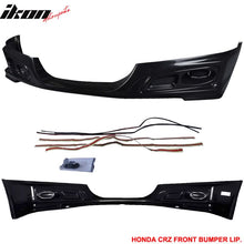 Load image into Gallery viewer, 2011-2012 Honda CRZ CR-Z Mugen Front Bumper Lip 2Dr &amp; Fog Covers ABS