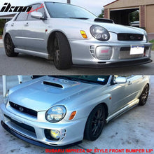 Load image into Gallery viewer, 2002-2003 Subaru Impreza DP Style Unpainted Black Front Bumper Lip PU