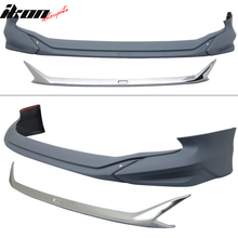 Load image into Gallery viewer, 2018-2020 Toyota Camry LE MD Style Front Bumper Lip With Chrome Trim
