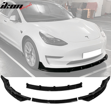 Load image into Gallery viewer, 2017-2023 Tesla Model 3 4PC Front Bumper Lip Spoiler