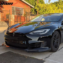 Load image into Gallery viewer, 2017-2020 Tesla Model S IKON Style Front Bumper Lip Carbon Fiber
