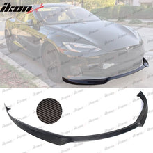 Load image into Gallery viewer, 2017-2020 Tesla Model S IKON Style Front Bumper Lip Carbon Fiber
