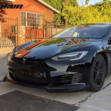 Load image into Gallery viewer, 2017-2020 Tesla Model S IKON Style Front Bumper Lip Carbon Fiber