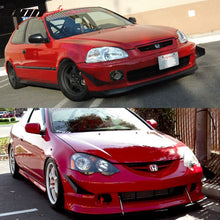 Load image into Gallery viewer, Universal 16"x 6.5"x13" Ikon Style Front Bumper Canards Aluminum