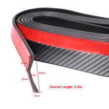 Load image into Gallery viewer, Universal Fitment Carbon Fiber Print CFL Front Bumper Chin Lip PVC