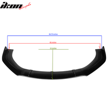 Load image into Gallery viewer, Universal IKON Style Unpainted 3PCS Front Lip Splitter Spoiler PU