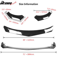 Load image into Gallery viewer, Honda Civic 62"-66" 3PCS B Style Black Front Lip with Strut Rods
