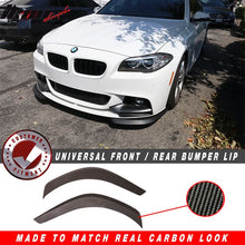 Load image into Gallery viewer, Universal 27x9" Carbon Fiber Print Front Rear Bumper Lip Splitter 2PCS