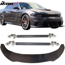 Load image into Gallery viewer, Fits 15-23 Charger SRT8 392 Scat Pack CF Front Lip &amp; Splitter Rod