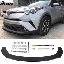 Load image into Gallery viewer, 2018-2019 Toyota CHR Front Splitter Lip Matte Black PP &amp; NEO Rods
