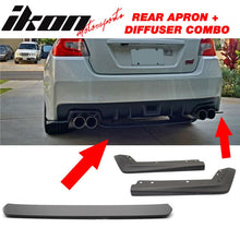 Load image into Gallery viewer, 2015-2021 Subaru WRX STI 2 Piece Rear Aprons + Rear Diffuser ABS