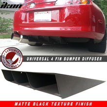 Load image into Gallery viewer, Universal 22" x 21" Texture Rear Bumper Canards 4 Shark Fins Aluminum
