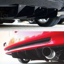 Load image into Gallery viewer, Universal 22" x 21" Texture Rear Bumper Canards 4 Shark Fins Aluminum