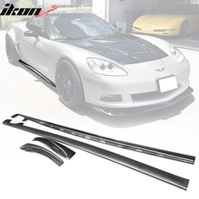 Load image into Gallery viewer, 2005-2013 Chevy Corvette C6 Z06 ZL1 Style Matte Black Side Skirts PP