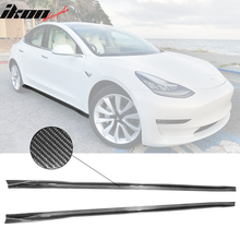 Load image into Gallery viewer, 2017-2024 Tesla 3 IKON Style Side Skirts Extension PP