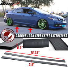 Load image into Gallery viewer, 78"x3" Universal Side Skirt Extension Flat Bottom Lip Rocker Panel
