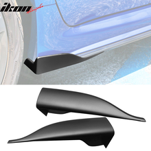 Load image into Gallery viewer, Universal V2 Style Black Endcaps Add On For Side Skirt Extensions PP