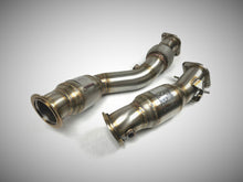 Load image into Gallery viewer, S58 Engine 200 CEL Catted Downpipes-Thermal Coated Black Finish (BM-EXH028TBCAT)