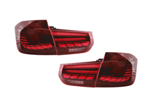 Load image into Gallery viewer, BMW 3-Series 6th Gen F30 F35 F80 GTS Style -Red or Smoked- OLED Dynamic Tail Lights (2012-2019)