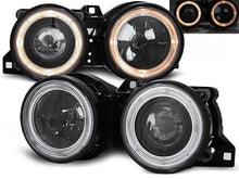 Load image into Gallery viewer, BMW 3-series E30 2/4 door. Black Angel Eyes Headlight Set (1987-1991)