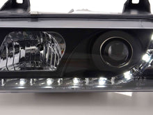 Load image into Gallery viewer, BMW 3-series E36 Coupe Black LED Headlights with Daytime Running Lights (1992-1999)