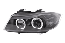 Load image into Gallery viewer, BMW 3-series E90 E91 Black Angel Eyes LED Headlight Set (2005-2012)