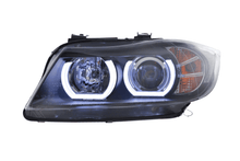 Load image into Gallery viewer, BMW 3 Series E90 /E91 Black LED U BAR Headlights (2005 - 2012)