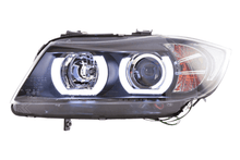 Load image into Gallery viewer, BMW 3-series E90 E91 Black U LED Headlights (2005-2012)