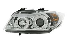 Load image into Gallery viewer, BMW 3-series E90 E91 Chrome Angel Eyes LED Headlight Set (2005-2012)