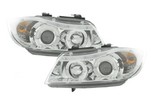 Load image into Gallery viewer, BMW 3-series E90 E91 Chrome Angel Eyes LED Headlight Set (2005-2012)