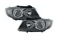 Load image into Gallery viewer, BMW 3-Series (E90 Sedan / E91 Touring) Black Angel Eyes Headlights (2005-2008)