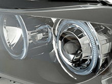 Load image into Gallery viewer, BMW 3-Series (E90 Sedan / E91 Touring) Black Angel Eyes Headlights (2005-2008)