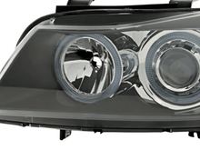 Load image into Gallery viewer, BMW 3-Series (E90 Sedan / E91 Touring) Black Angel Eyes Headlights (2005-2008)