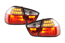 Load image into Gallery viewer, BMW 3-Series E90 Sedan Red/Clear LED Bar Taillights (2005-2008)