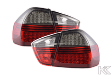 Load image into Gallery viewer, BMW 3-series E90 Sedan Red/Smoke Euro LED Taillights Set (2005-2008)