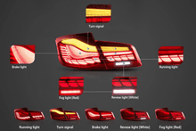 Load image into Gallery viewer, BMW 5-Series F10 F18 M5 6th Gen GTS Style -Red or Smoked- OLED Dynamic LED Tail Lights (2011-2017)