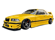 Load image into Gallery viewer, BMW E36 M3 Series 3 Black Side Skirt Extensions (1992 - 1999)