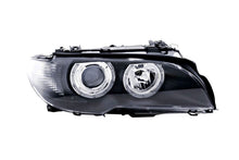 Load image into Gallery viewer, BMW E46 3-Series Coupe Black OE+ Angel Eyes Headlights - (2002-2005)