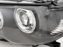 Load image into Gallery viewer, BMW E46 3-Series Coupe Black OE+ Angel Eyes Headlights - (2002-2005)