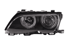 Load image into Gallery viewer, BMW E46 3-Series Sedan Black OE+ Angel Eyes Headlights - (2003-2006)