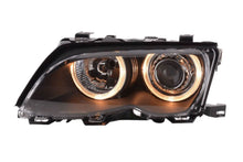 Load image into Gallery viewer, BMW E46 3-Series Sedan Black OE+ Angel Eyes Headlights - (2003-2006)