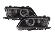 Load image into Gallery viewer, BMW E46 3-Series Sedan Black OE+ Angel Eyes Headlights - (2003-2006)